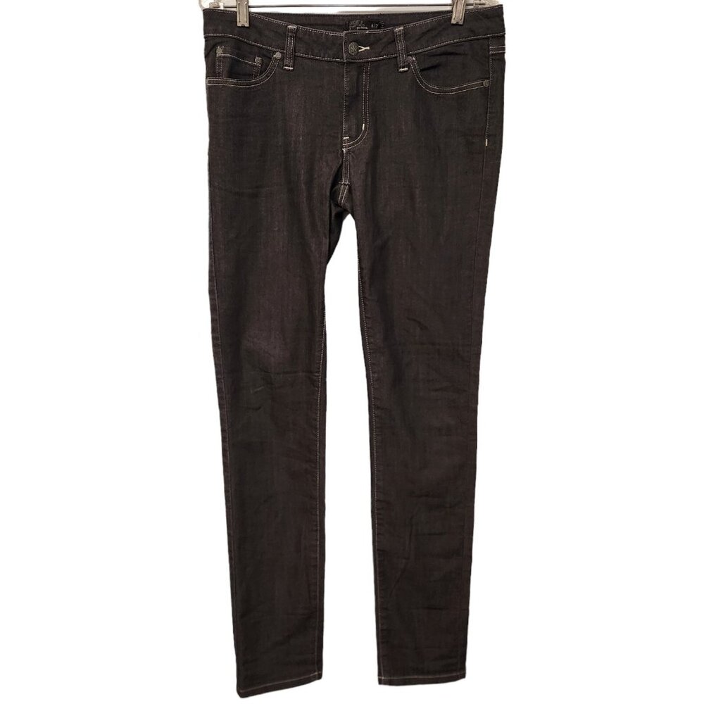 PrAna Jeans Organic Cotton Skinny Womens 8/29 Mid Rise Stretch Denim Black NEW